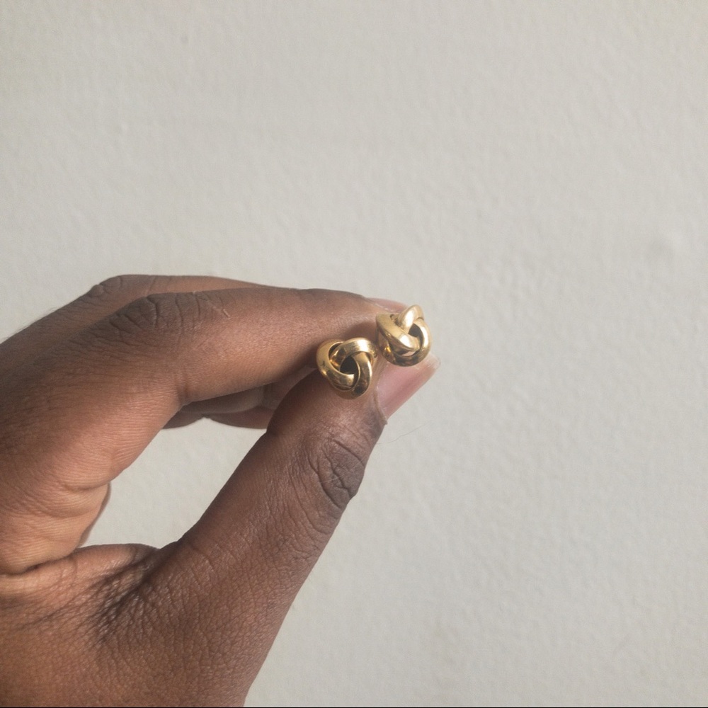 Lovers knot Jcpennys Gold Posts earrings